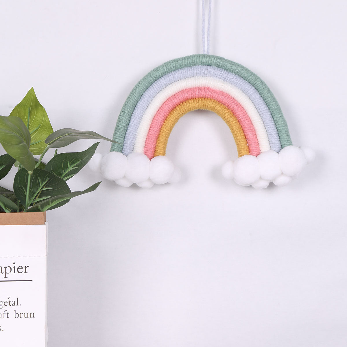 Hand-Woven Rainbow Wall Decor for Cozy Nursery Rooms