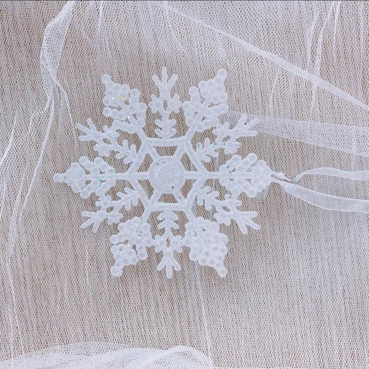 Christmas Tree Ornaments for Elegant Snowy Sparkle