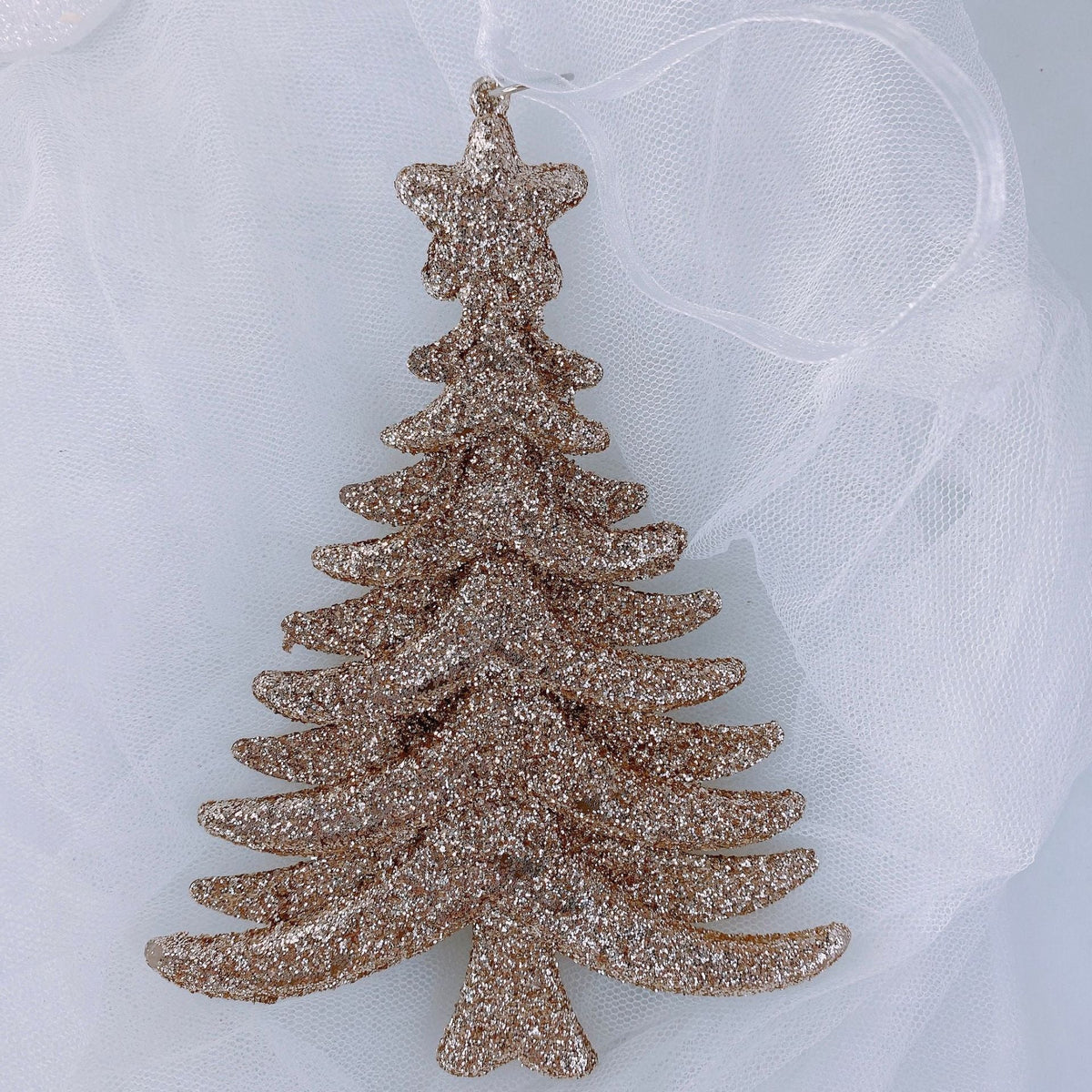 Christmas Tree Ornaments for Elegant Snowy Sparkle