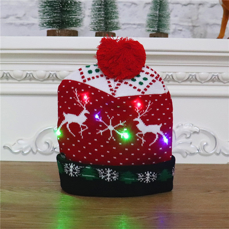 LED Christmas Hat – Colorful Knitted Holiday Accessory