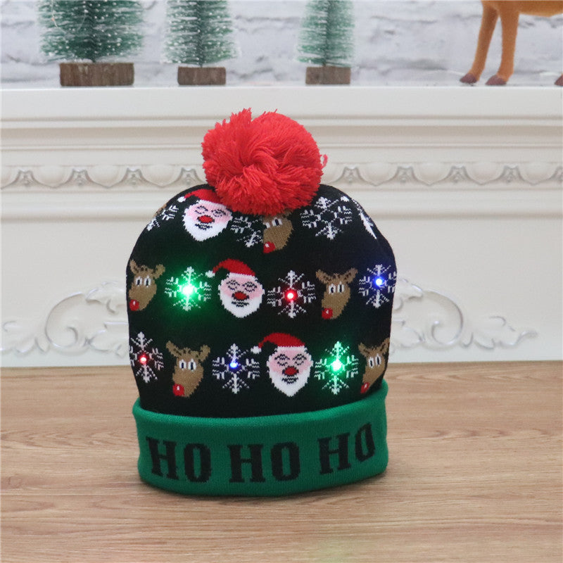 LED Christmas Hat – Colorful Knitted Holiday Accessory