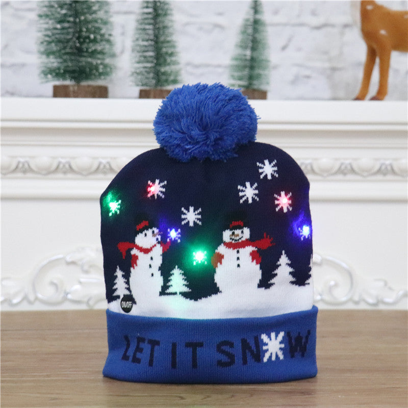 LED Christmas Hat – Colorful Knitted Holiday Accessory