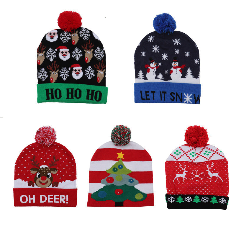 LED Christmas Hat – Colorful Knitted Holiday Accessory
