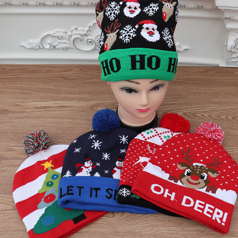 LED Christmas Hat – Colorful Knitted Holiday Accessory