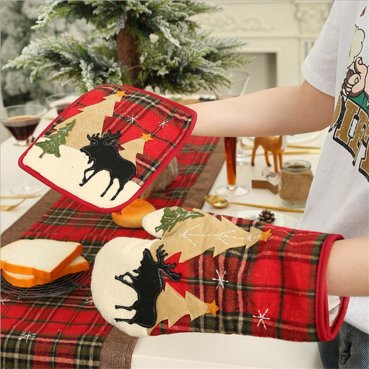 Christmas Oven Mitt Set for Festive Kitchen Décor
