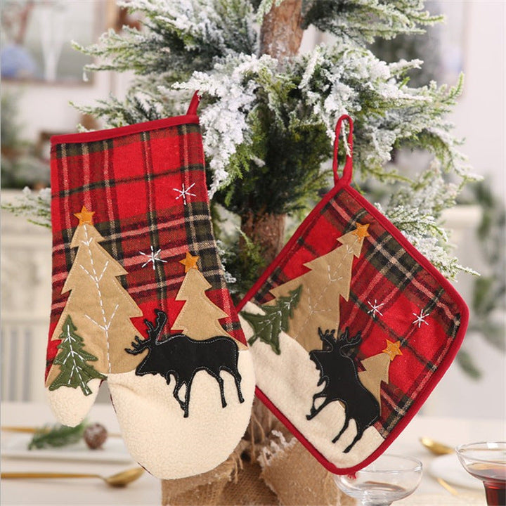 Christmas Oven Mitt Set for Festive Kitchen Décor