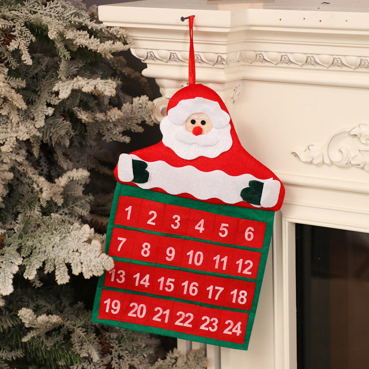 Christmas Advent Calendar With 24 Fillable Pockets
