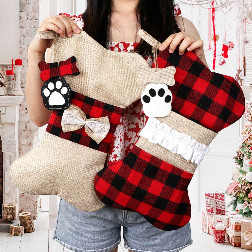 Pet Christmas Stocking Set for Cozy Holiday Displays