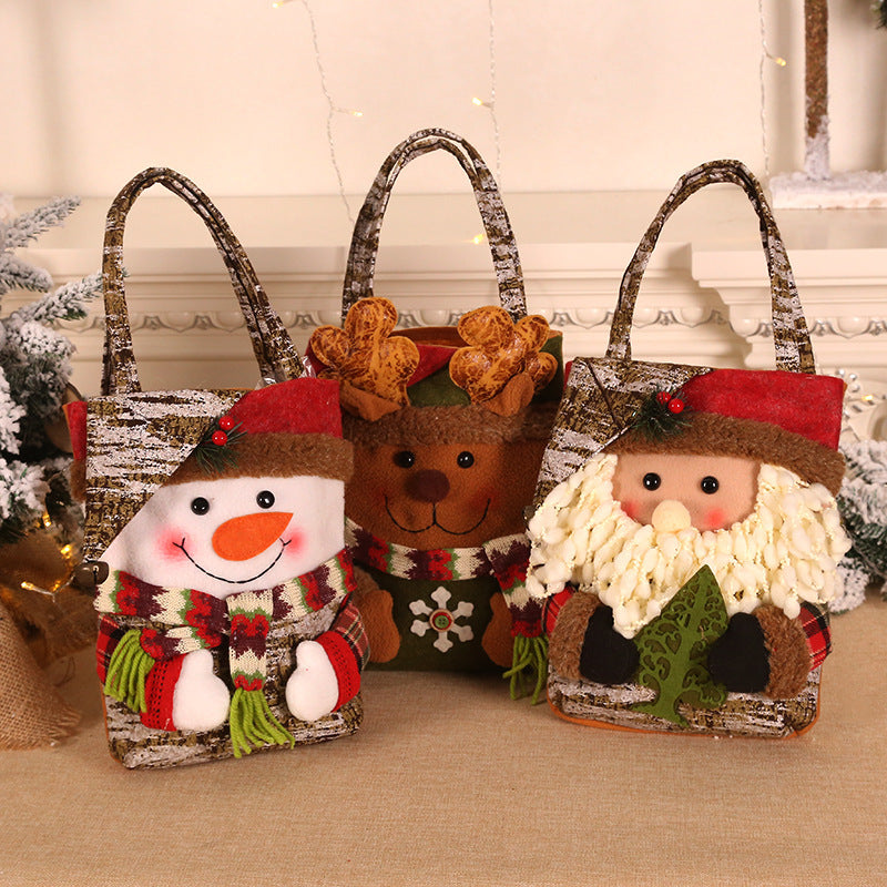 Christmas Gift Bags With Festive Character Decorations