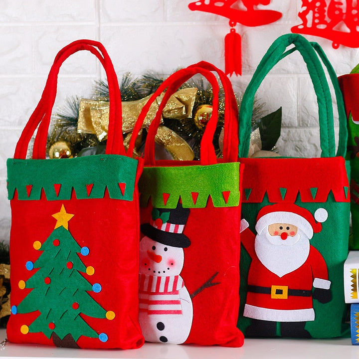 Christmas Gift Bags with Festive Reusable Designs
