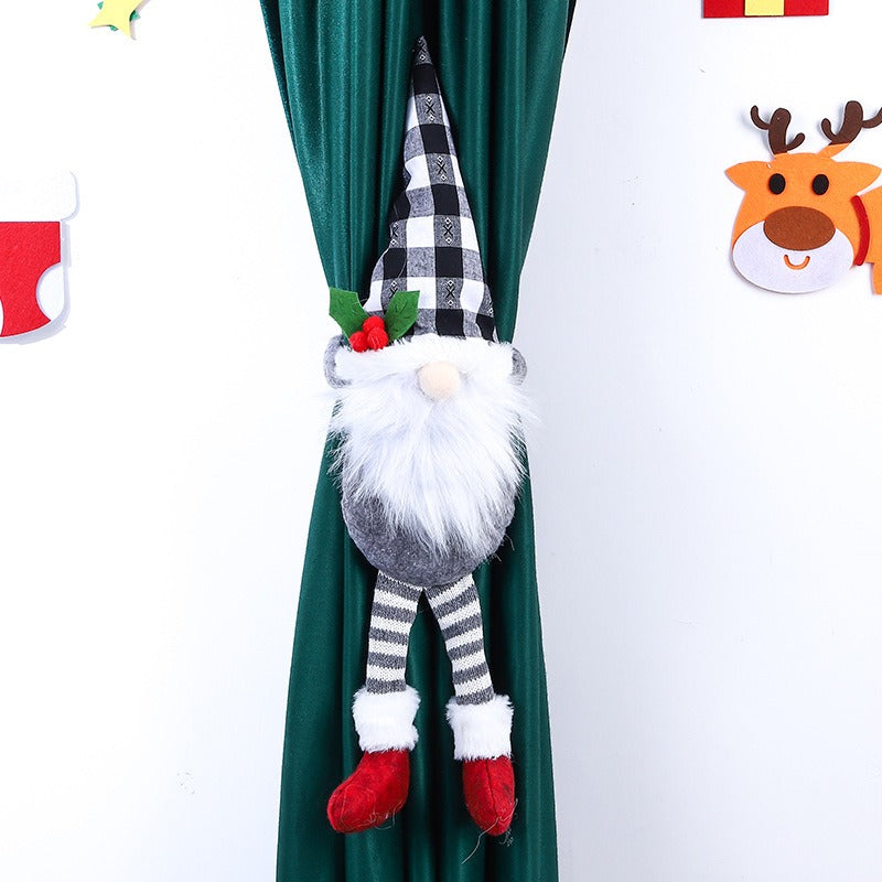 Christmas Gnome Curtain Tiebacks for Festive Windows