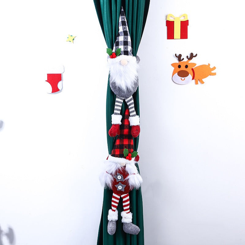 Christmas Gnome Curtain Tiebacks for Festive Windows