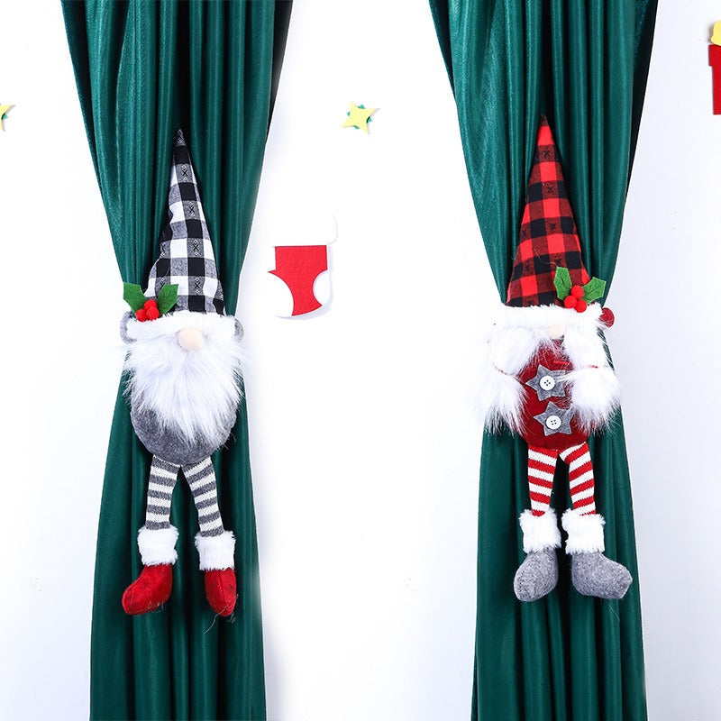 Christmas Gnome Curtain Tiebacks for Festive Windows