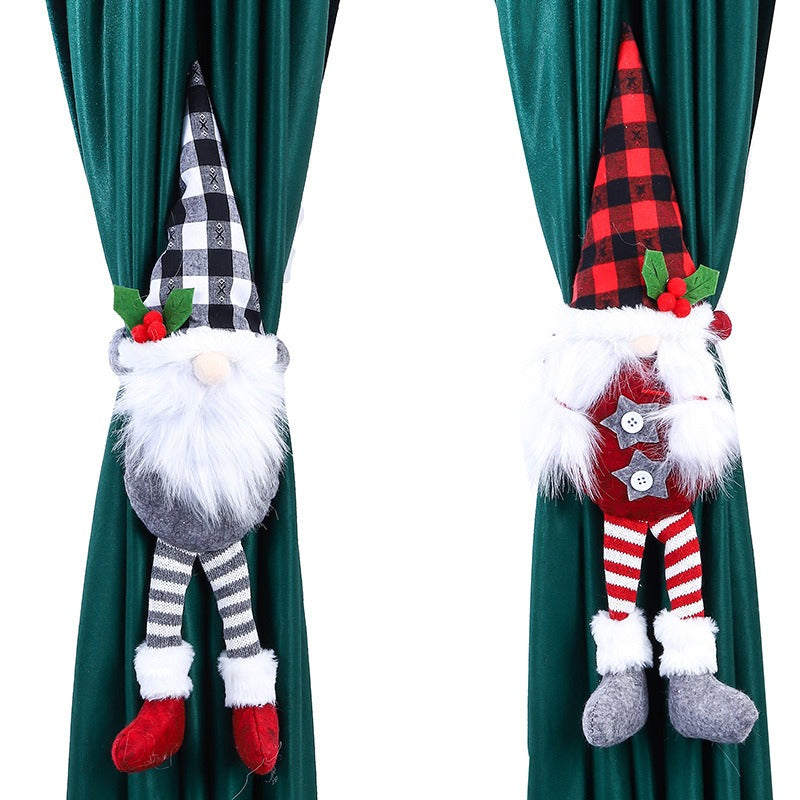 Christmas Gnome Curtain Tiebacks for Festive Windows