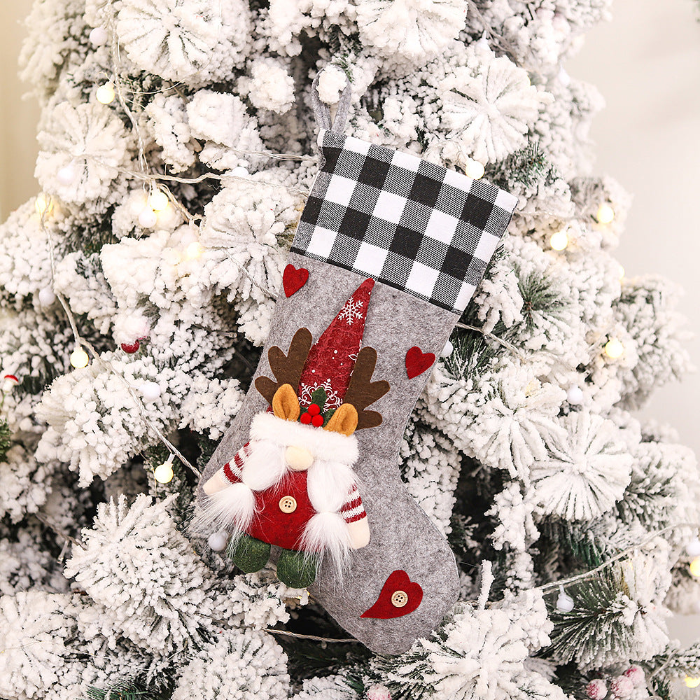 Christmas Stocking Set: 3D Couple Holiday Gift Display