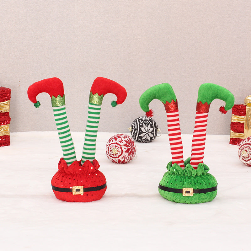 Christmas Elf Legs Decoration for Playful Holiday Cheer