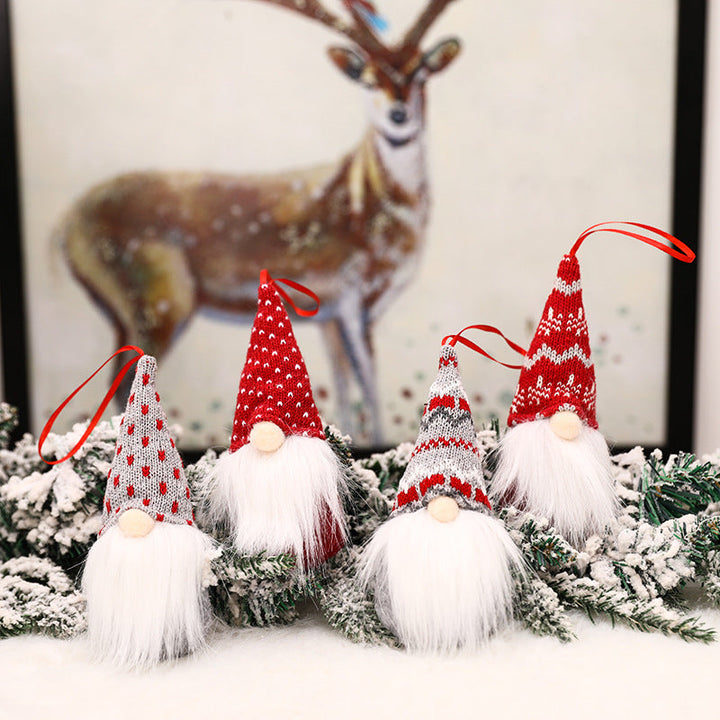 Knitted Gnome Christmas Ornaments Cozy Nordic Decor