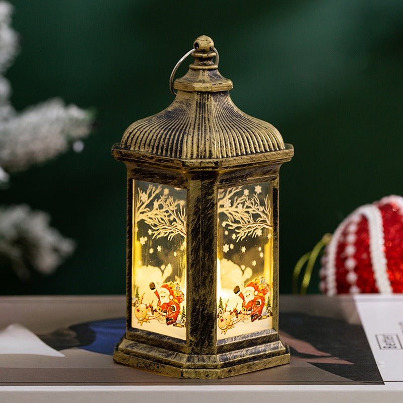 Christmas Lantern Light: Warm Retro Holiday Table Glow
