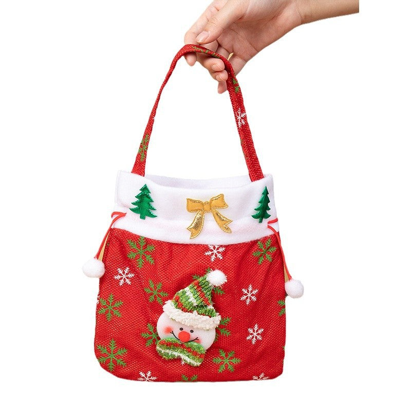 Christmas Gift Bag – Reusable Santa Treat Pouch Decor