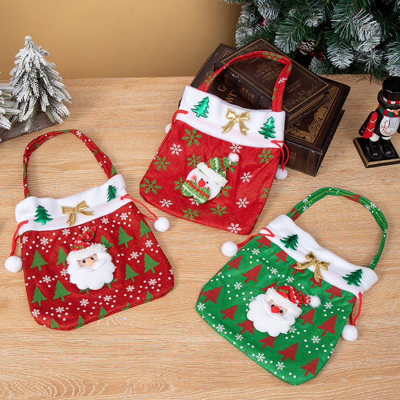 Christmas Gift Bag – Reusable Santa Treat Pouch Decor