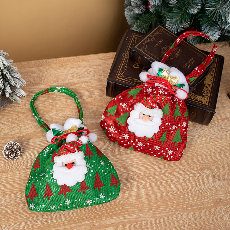 Christmas Gift Bag – Reusable Santa Treat Pouch Decor