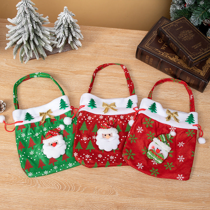 Christmas Gift Bag – Reusable Santa Treat Pouch Decor