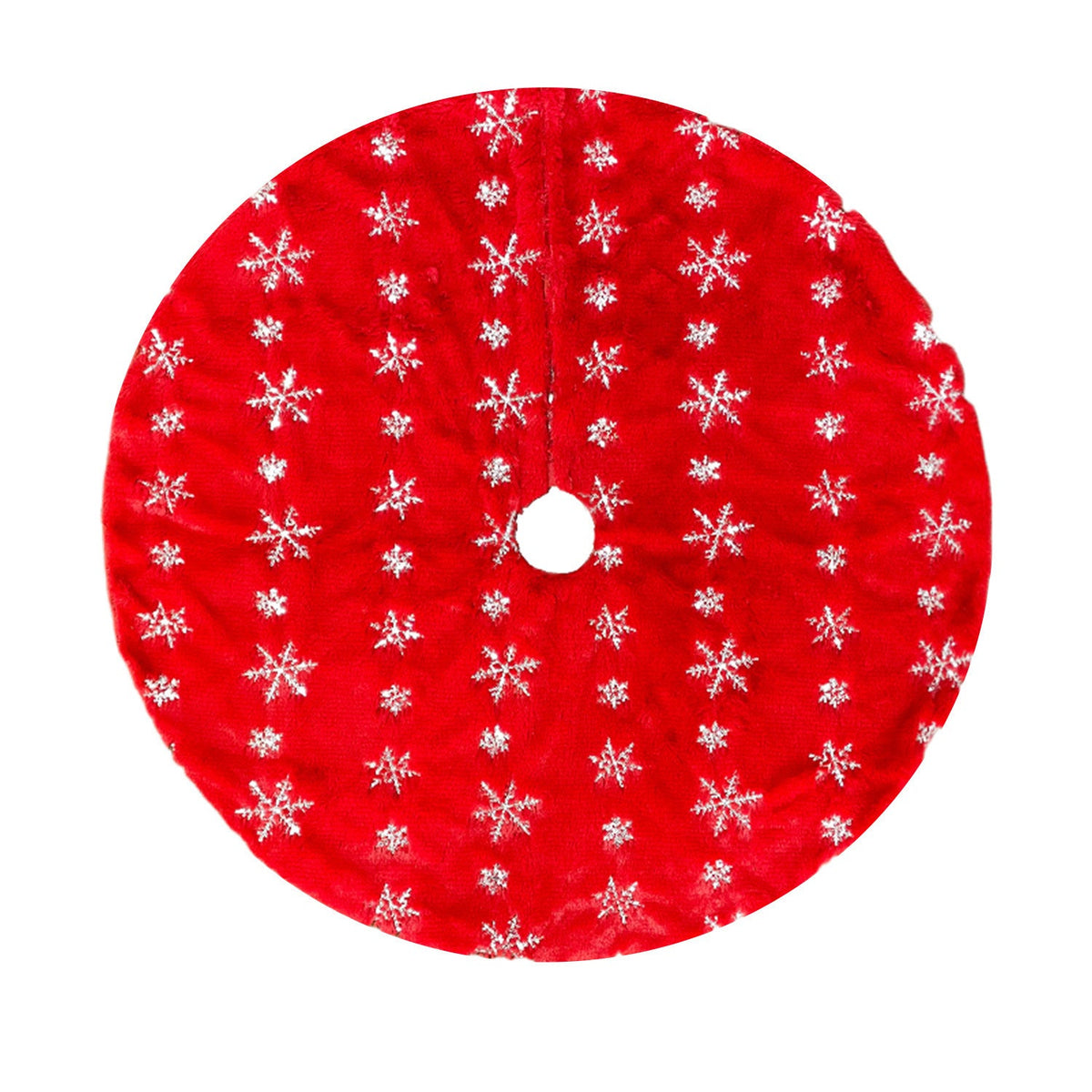 Fluffy White Christmas Tree Skirt for a Snowy Display
