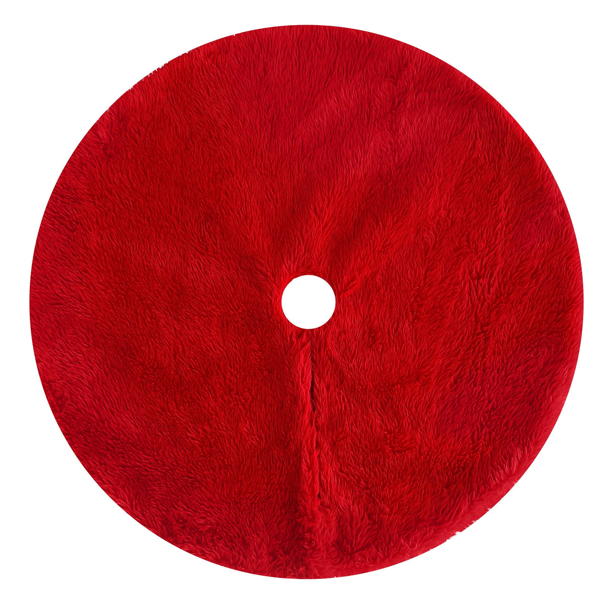 Fluffy White Christmas Tree Skirt for a Snowy Display