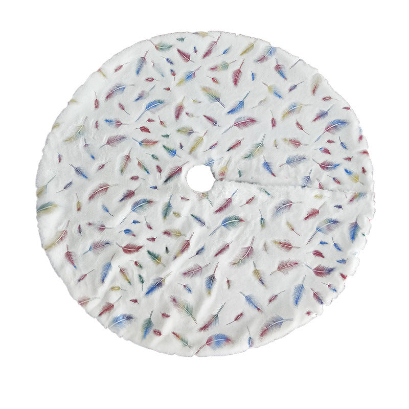 Fluffy White Christmas Tree Skirt for a Snowy Display