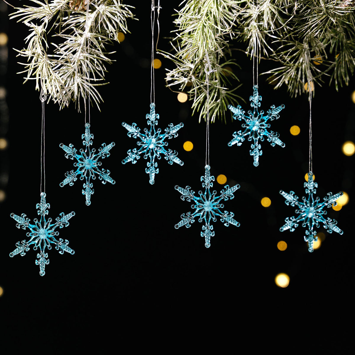 Transparent Snowflake Ornaments for Sparkling Trees