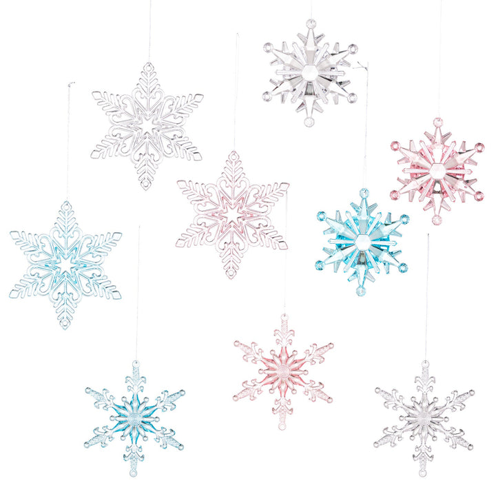 Transparent Snowflake Ornaments for Sparkling Trees