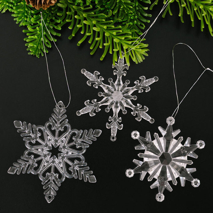 Transparent Snowflake Ornaments for Sparkling Trees