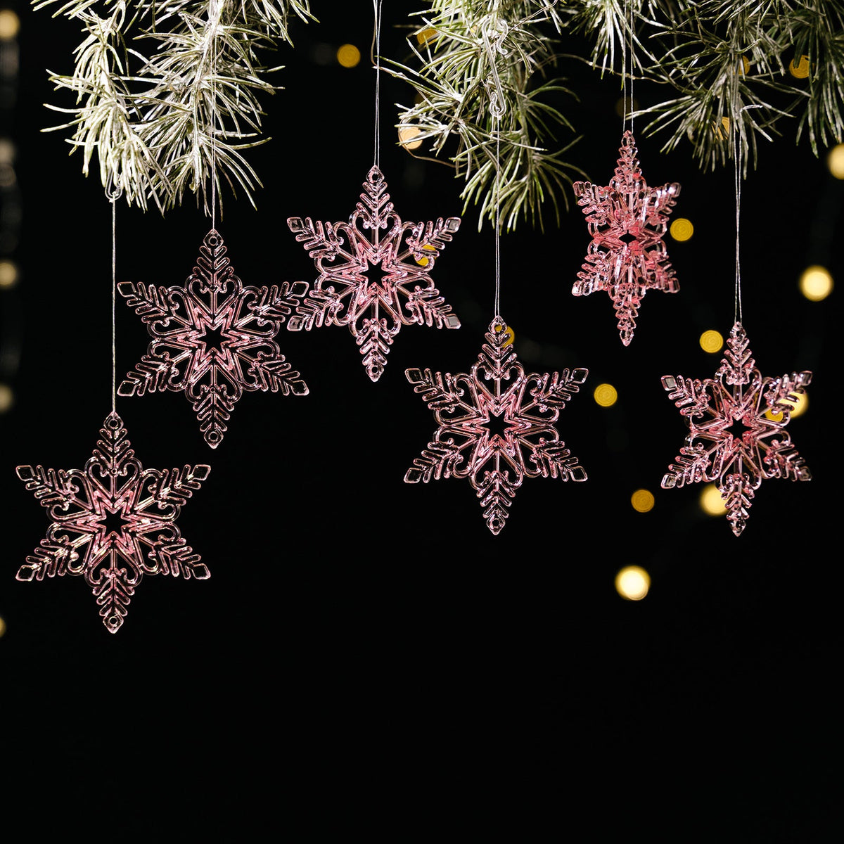 Transparent Snowflake Ornaments for Sparkling Trees