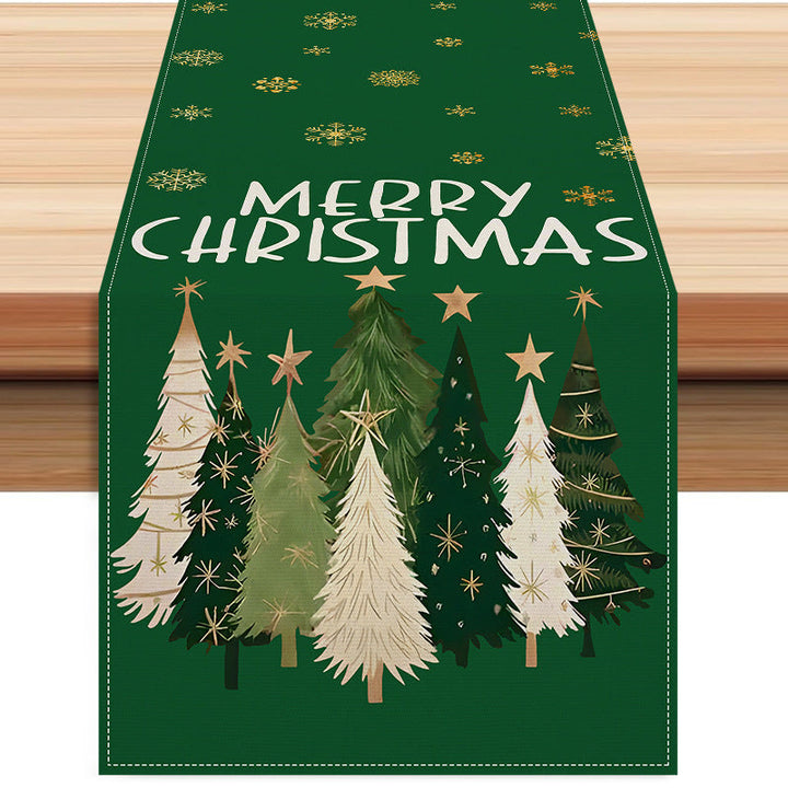 Christmas Table Runner – Festive Green Holiday Decor