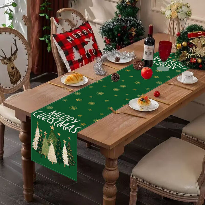 Christmas Table Runner – Festive Green Holiday Decor