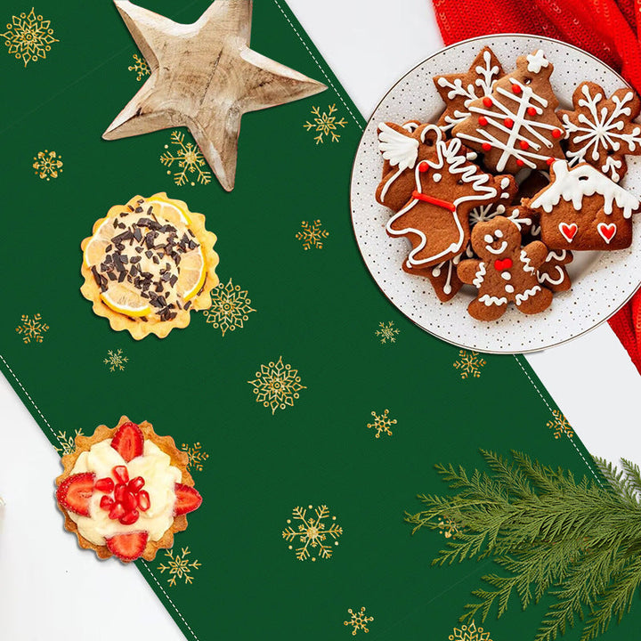 Christmas Table Runner – Festive Green Holiday Decor