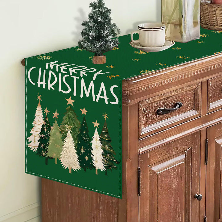 Christmas Table Runner – Festive Green Holiday Decor