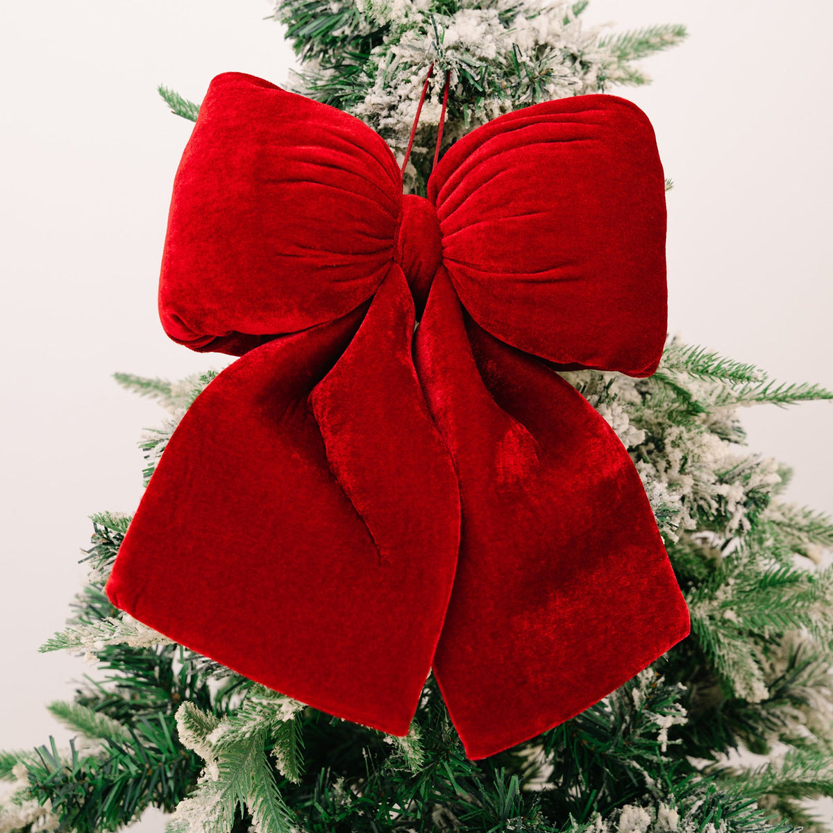 Velvet Christmas Bow Ornament for Elegant Holiday Decor