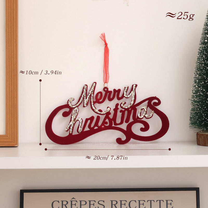 Velvet Red Christmas Ornaments With Sparkling Details
