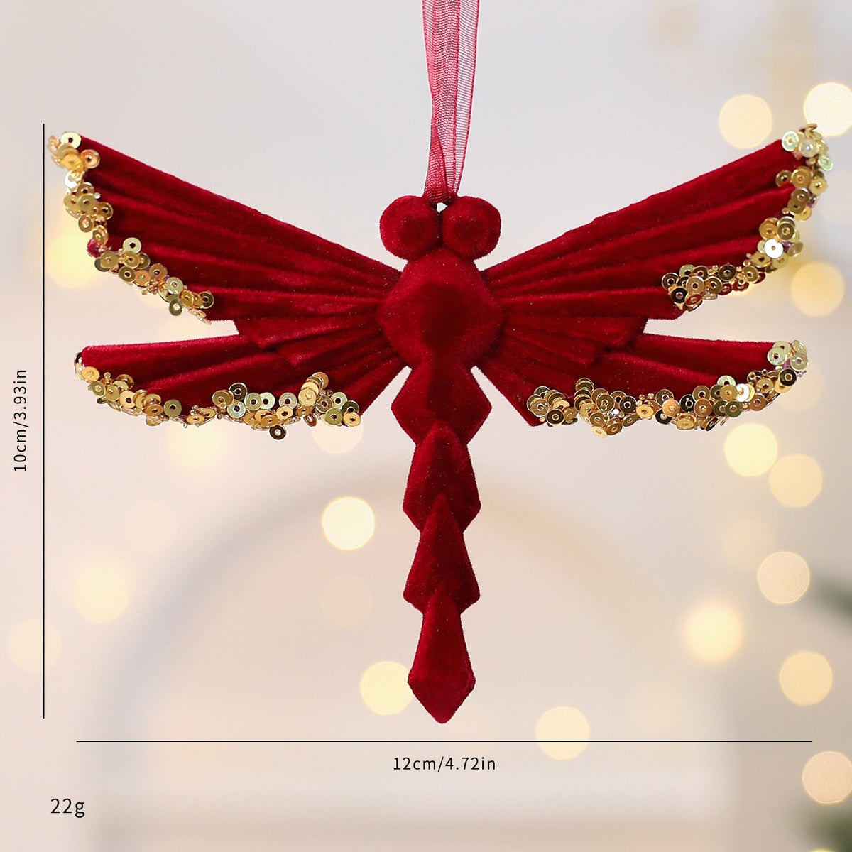 Christmas Ornament Set: Elegant Red & Gold Tree Decor