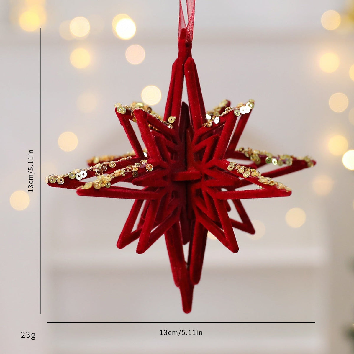 Christmas Ornament Set: Elegant Red & Gold Tree Decor