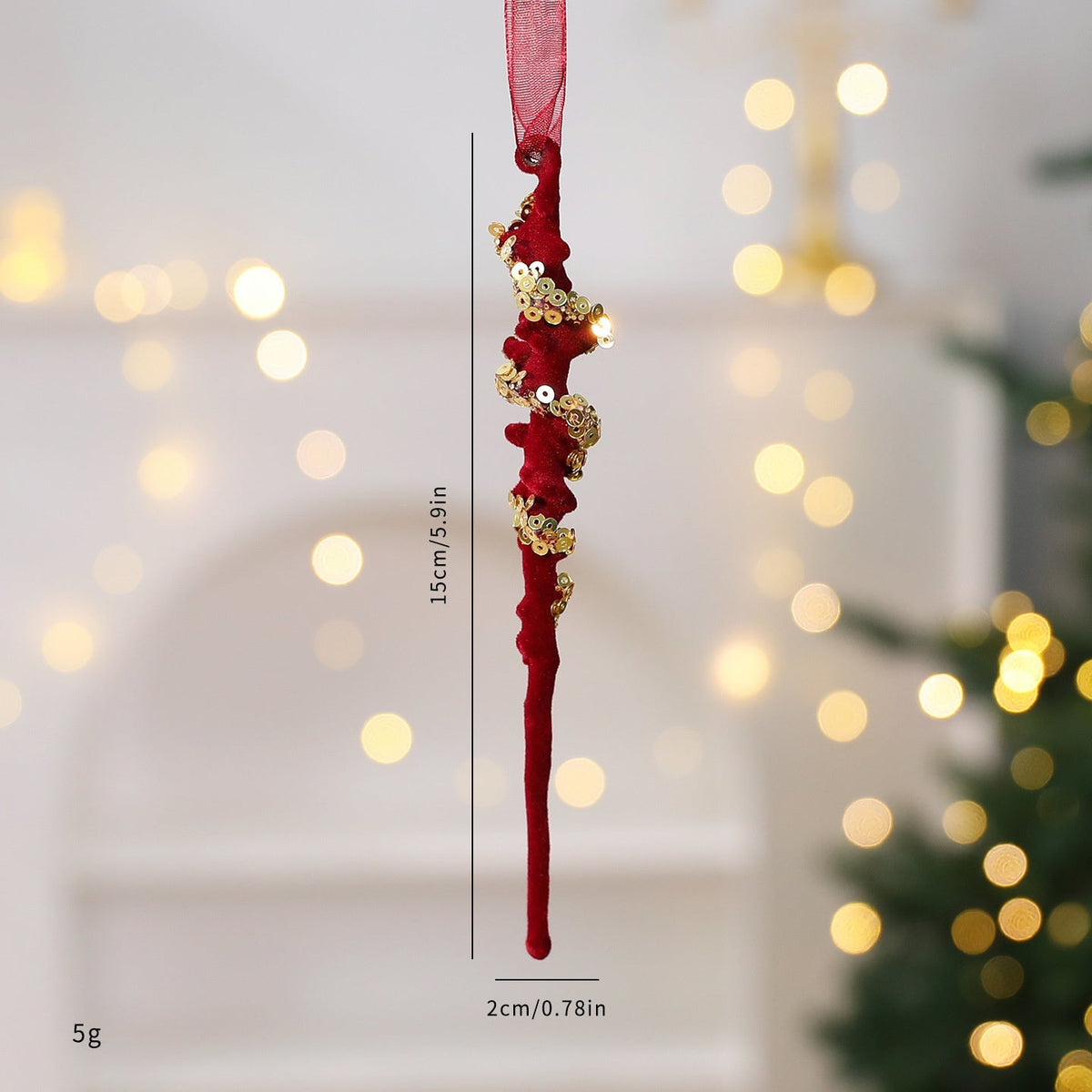 Christmas Ornament Set: Elegant Red & Gold Tree Decor