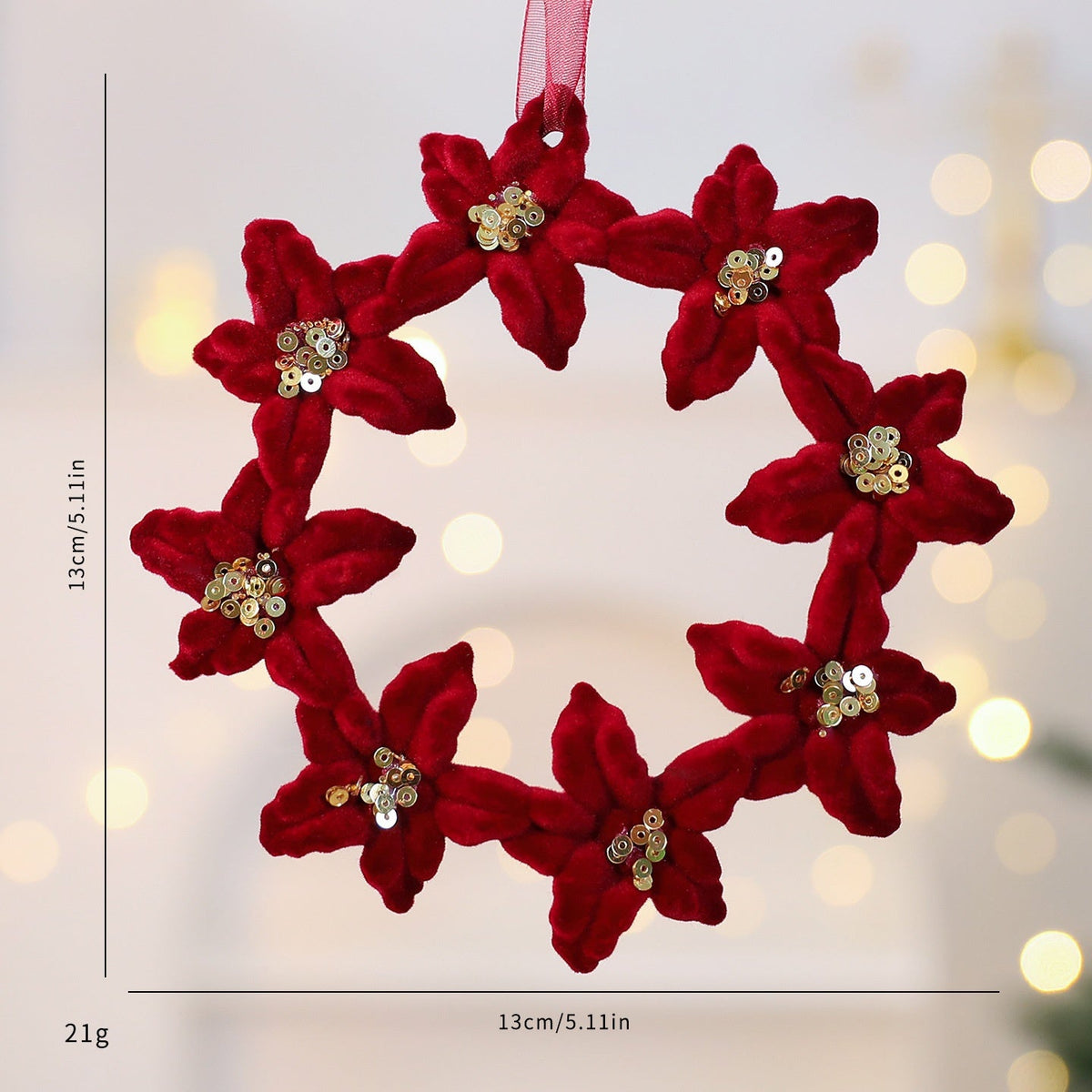 Christmas Ornament Set: Elegant Red & Gold Tree Decor