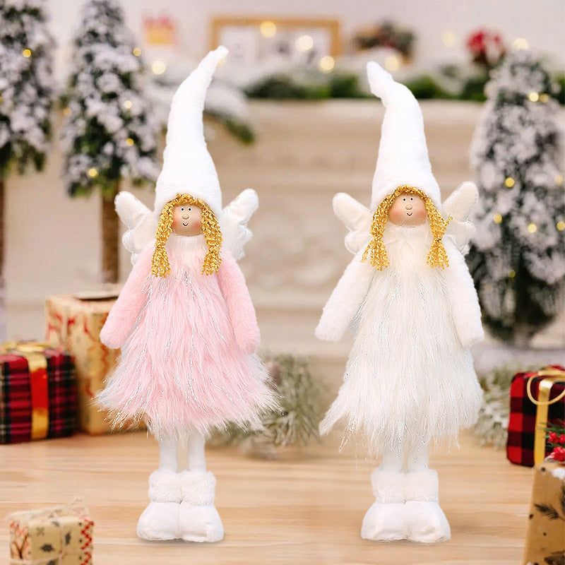 Christmas Angel Wings Doll Ornament for Cozy Holiday Decor