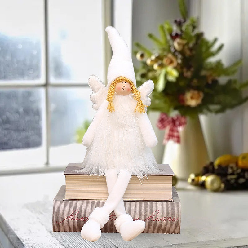 Christmas Angel Wings Doll Ornament for Cozy Holiday Decor