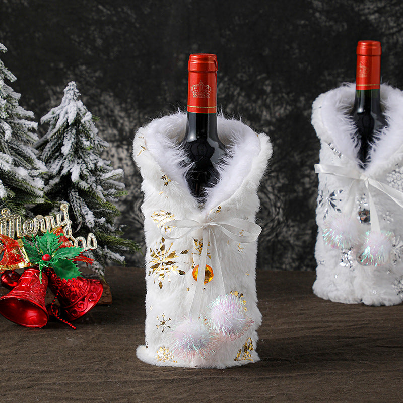 Christmas Wine Bottle Decoration Set, Festive Table