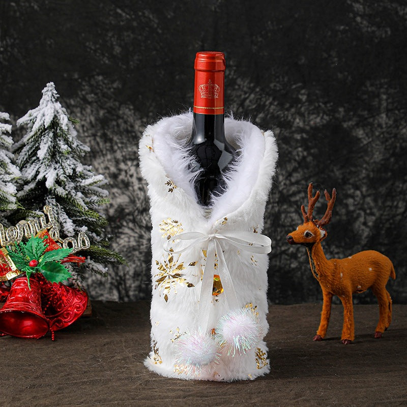 Christmas Wine Bottle Decoration Set, Festive Table