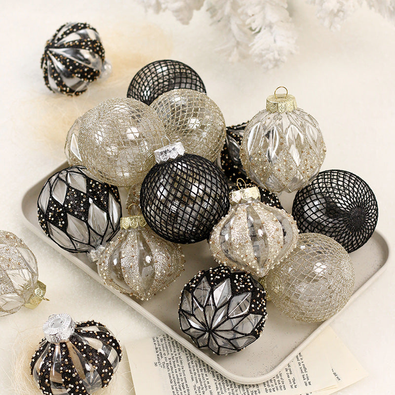 Transparent Christmas Baubles Set for Boutique Trees