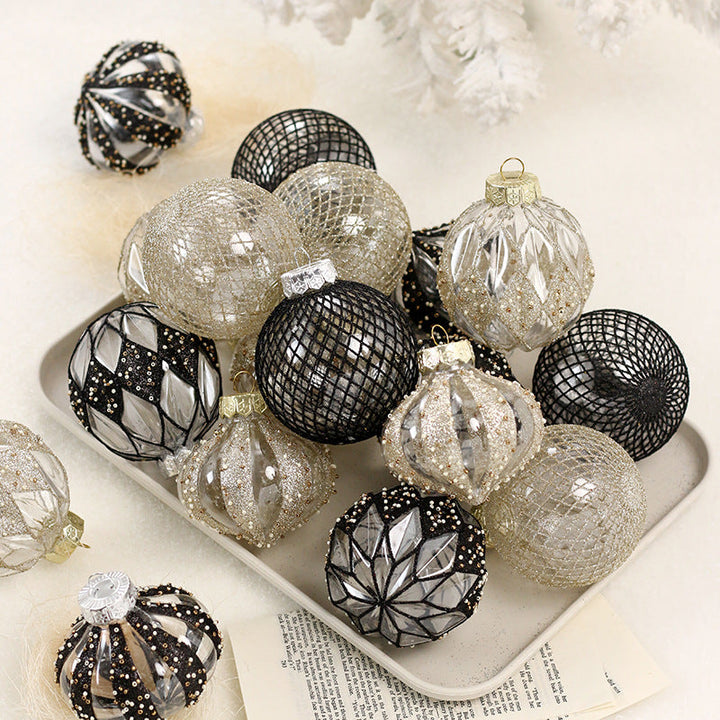 Transparent Christmas Baubles Set for Boutique Trees