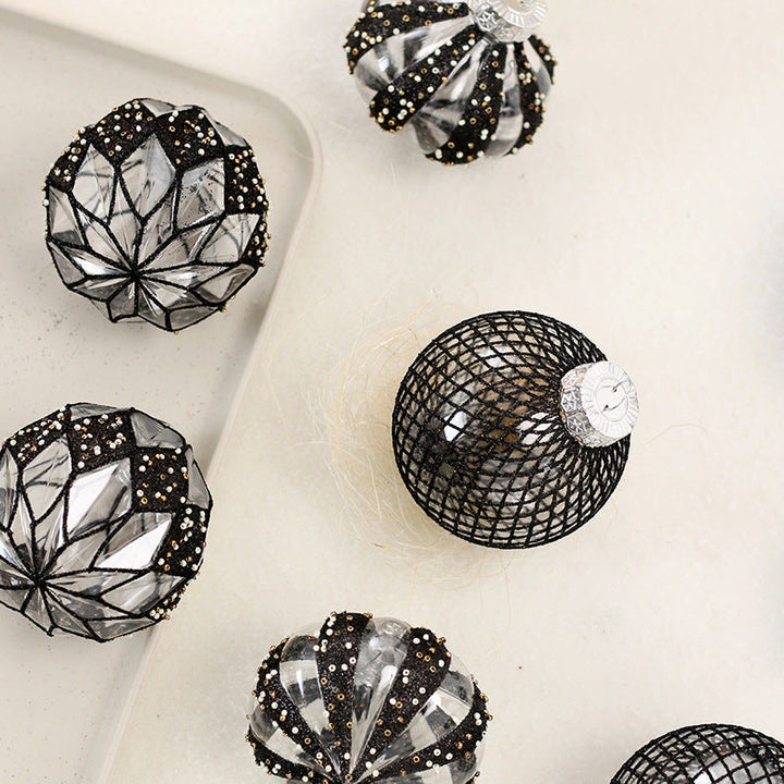 Transparent Christmas Baubles Set for Boutique Trees
